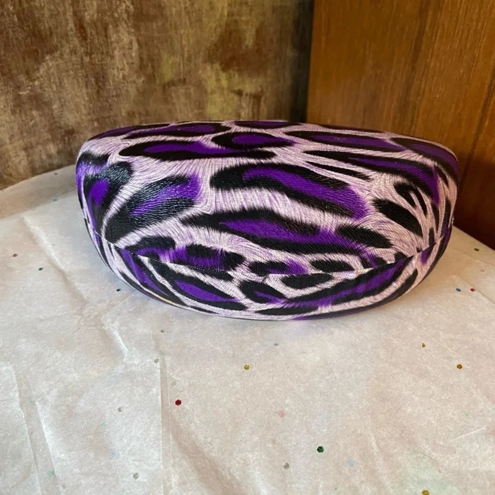 Purple zebra print glasses holder - never used!